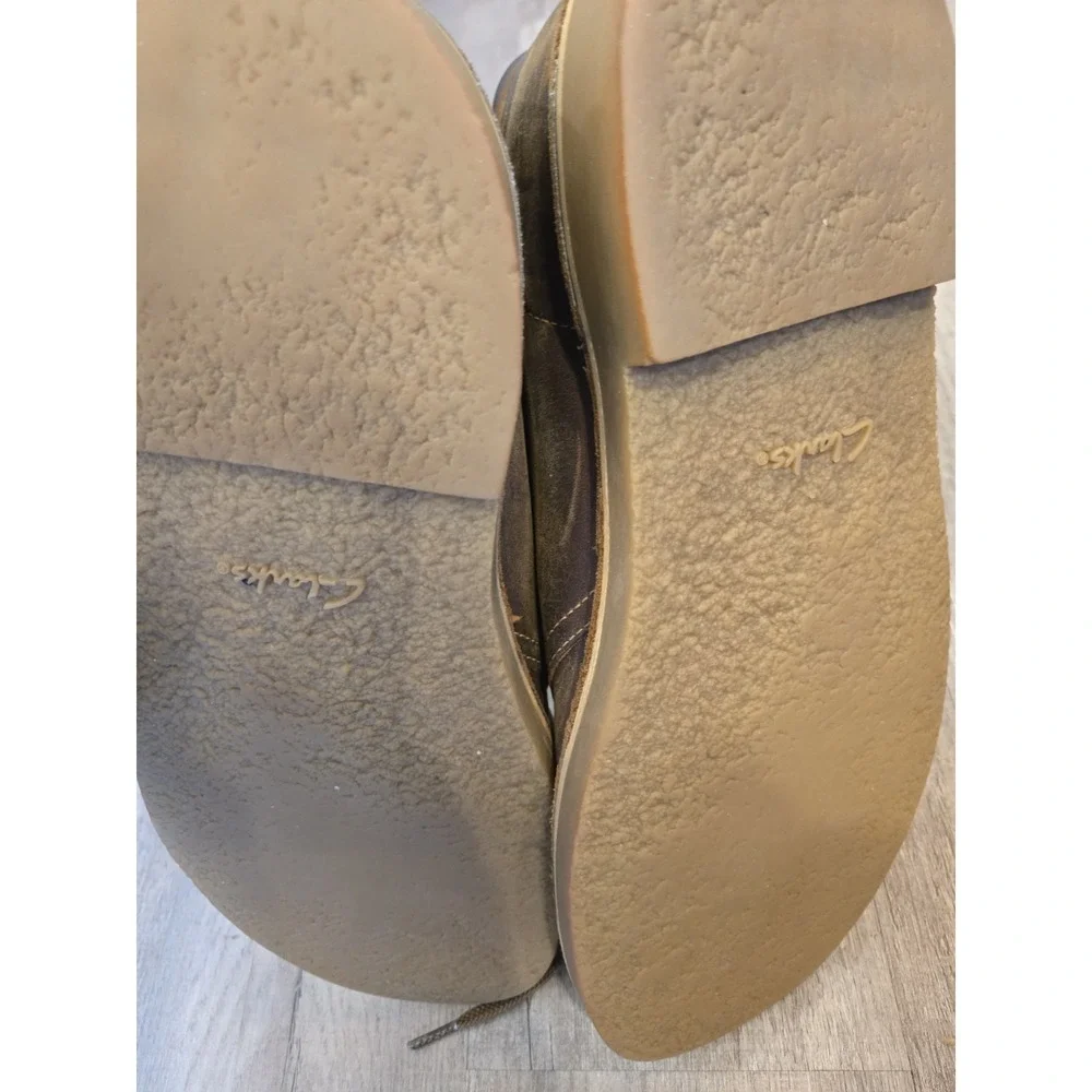 Clarks Desert Boots Men's Size 10.5 M Bushacre Chukka Brown Leather Shoes